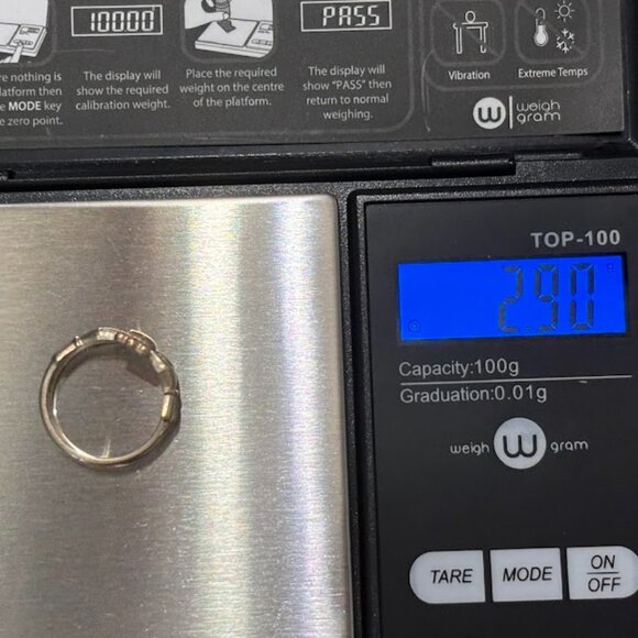 Sterling Silver Irish Claddagh Ring Made in Ireland Pinky Ring Size 4.75 Midi - Picture 8 of 9